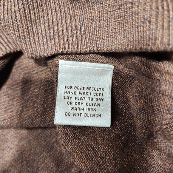 Peter Millar Mens Brown V-Neck Sweater XL Silk Cotton Cashmere Soft Luxury‎ Knit - Picture 4 of 9